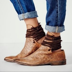 Free People Ajax Lace Back Booties